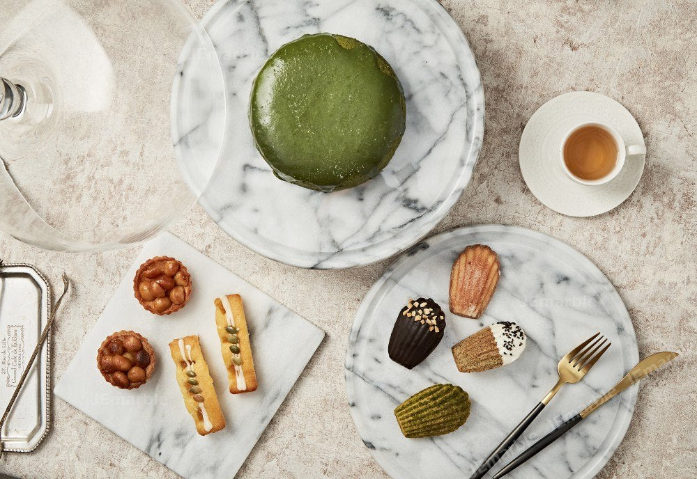 Round Marble Decorative Tray