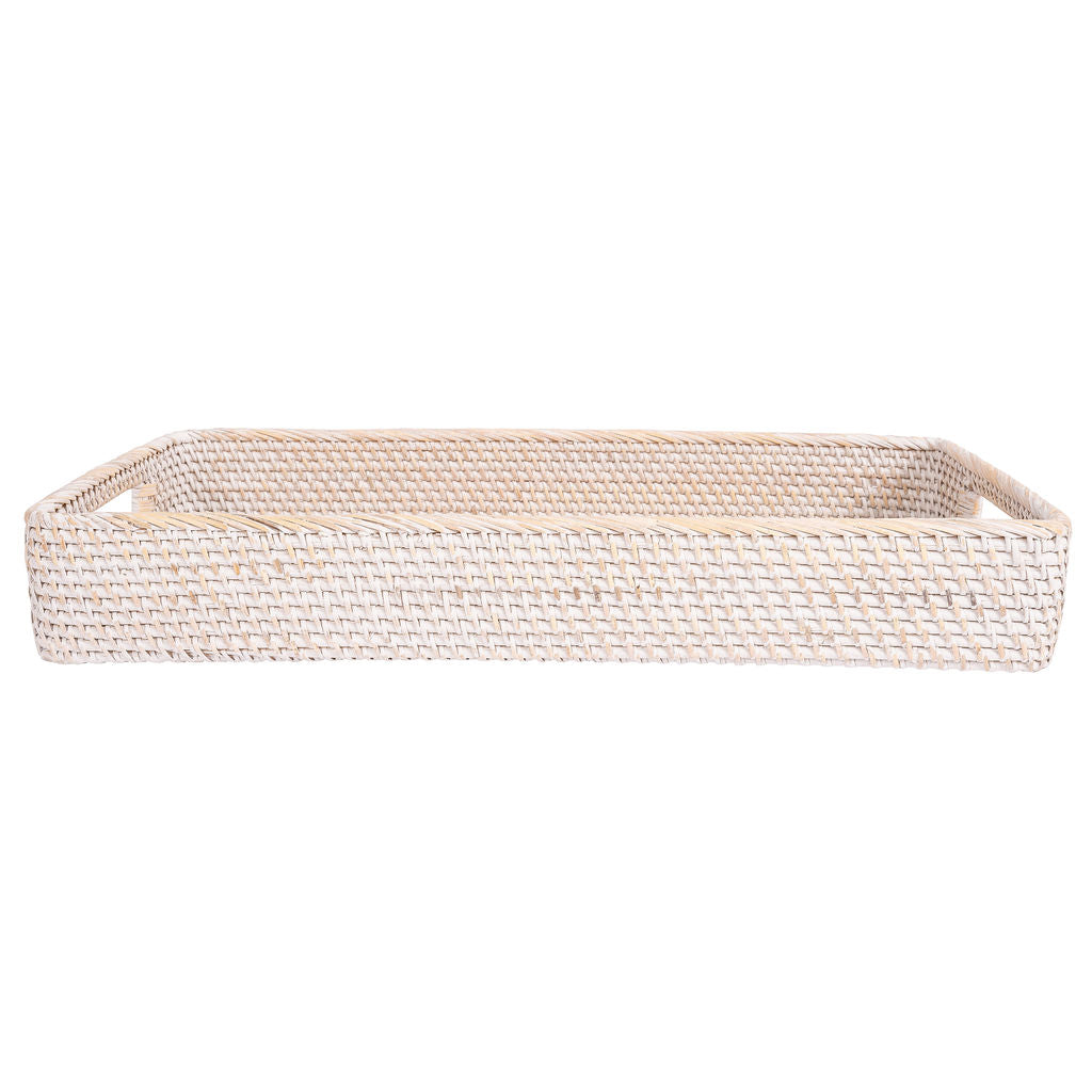 Rattan Rectangular Tray with Rounded Corners