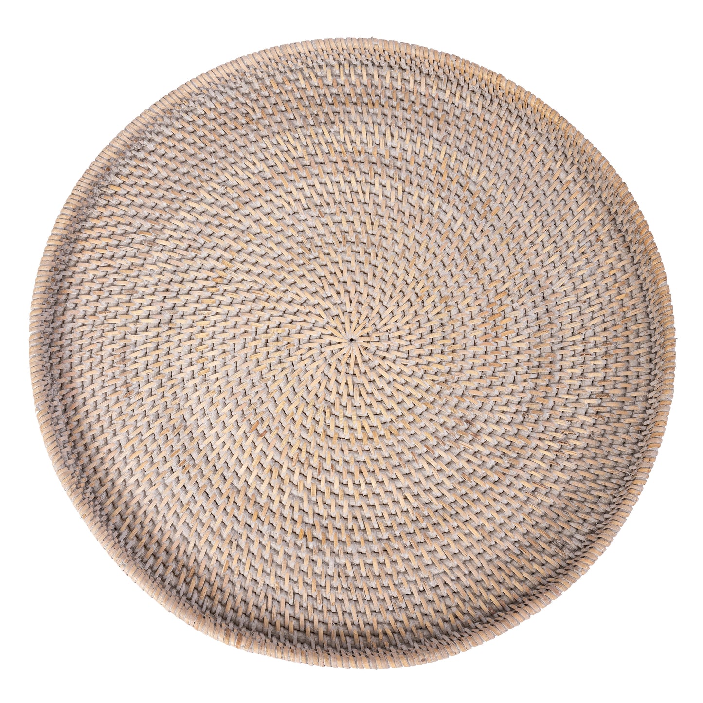Rattan Round Flat Tray