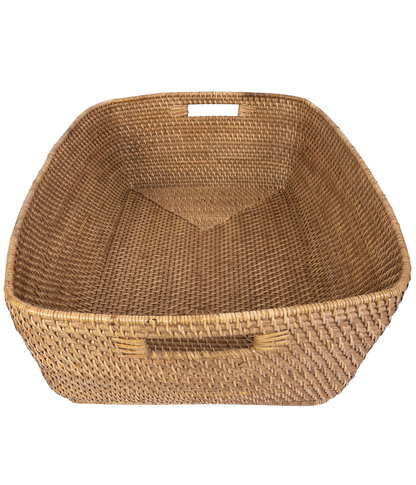 Rectangular Oblong Rattan Storage Basket
