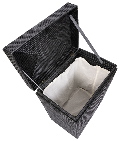 Rectangular Rattan Hamper with Hinged Lid