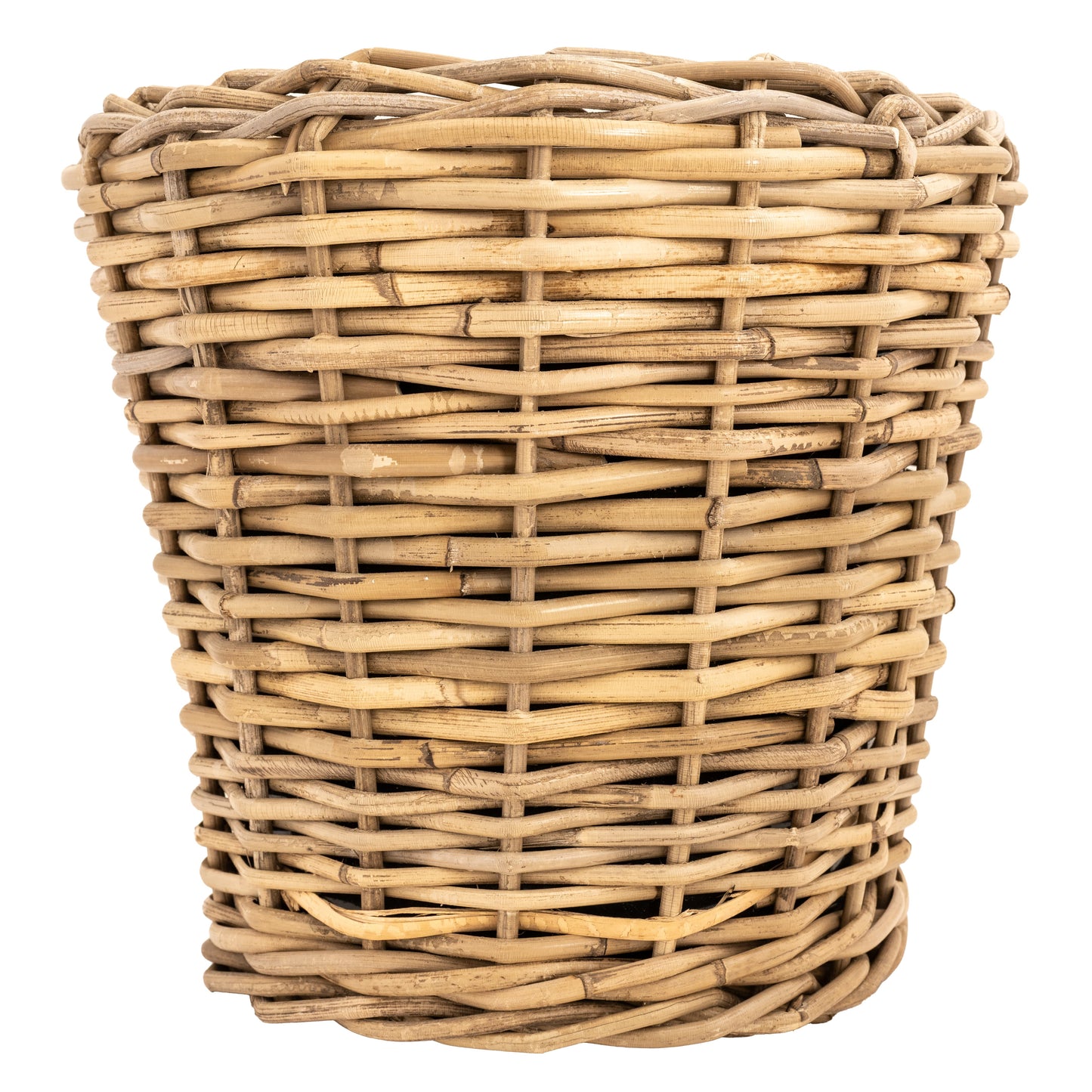 Round Rattan Planter with Plastic Insert