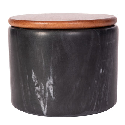 Marble Storage Canister with Sealed Wood Lid