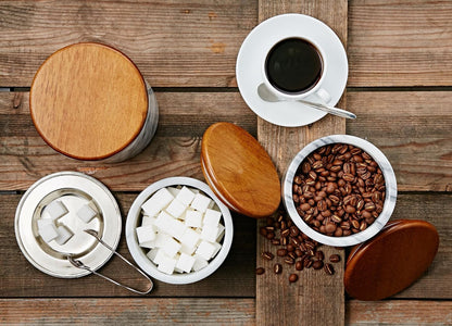 Marble Storage Canister with Sealed Wood Lid