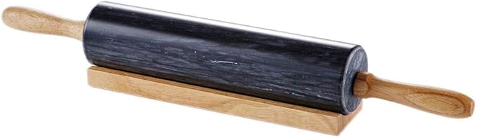 Marble Rolling Pin with Wooden Handles
