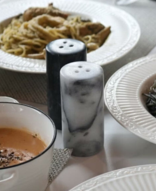 Marble Salt & Pepper Shakers – Set of 2