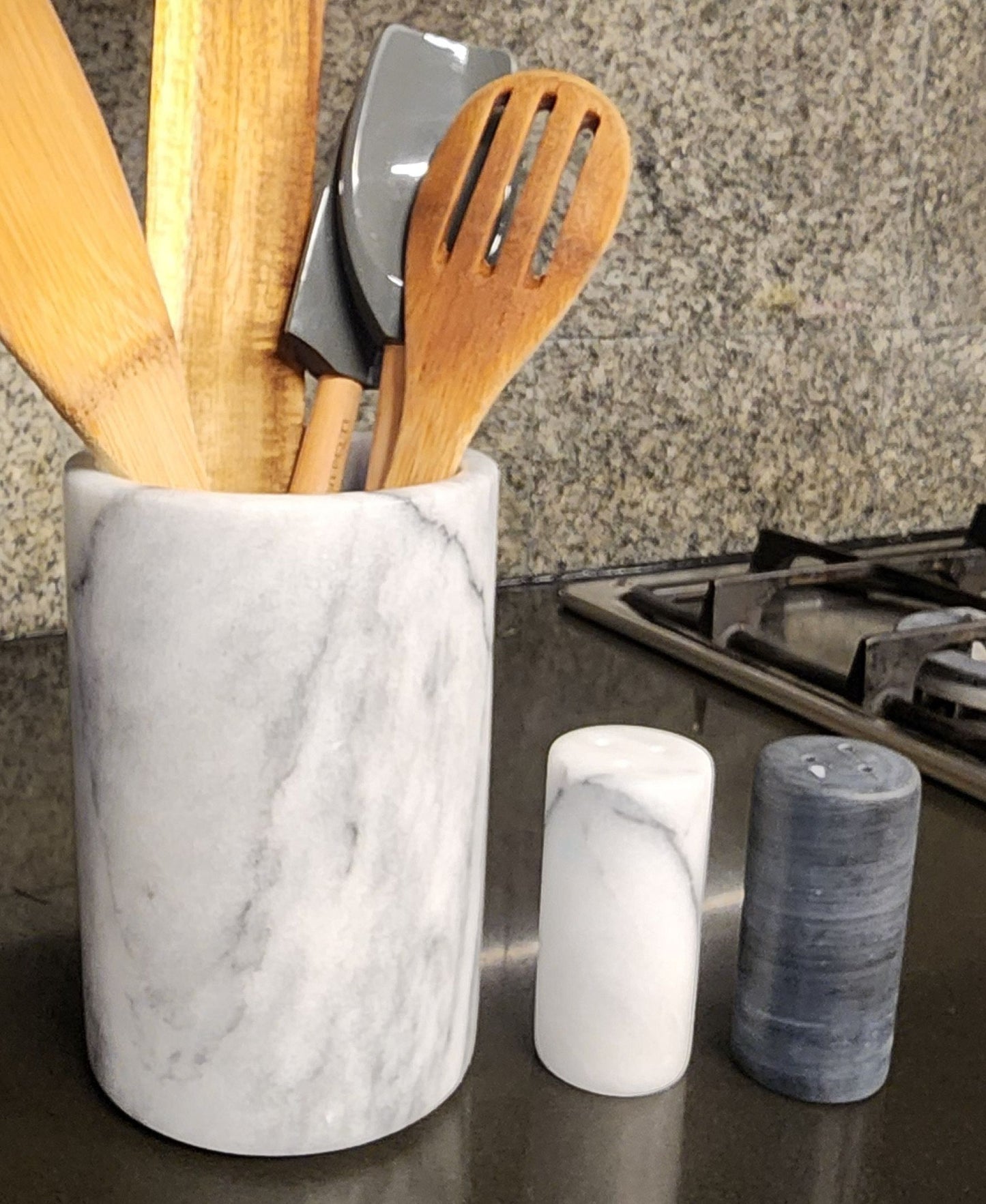 Marble Salt & Pepper Shakers – Set of 2