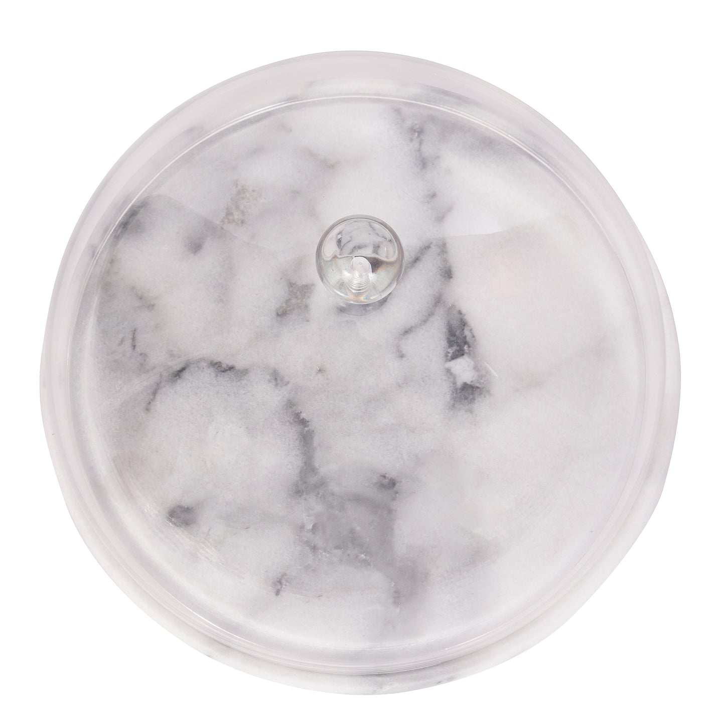 Marble Serving Plate with Acrylic Dome – Dessert Stand