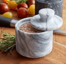Marble Salt Cellar with Lid – Kitchen Storage
