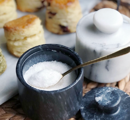 Marble Salt Cellar with Lid – Kitchen Storage