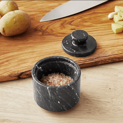 Marble Salt Cellar with Lid – Kitchen Storage