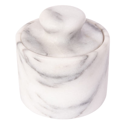 Marble Salt Cellar with Lid – Kitchen Storage