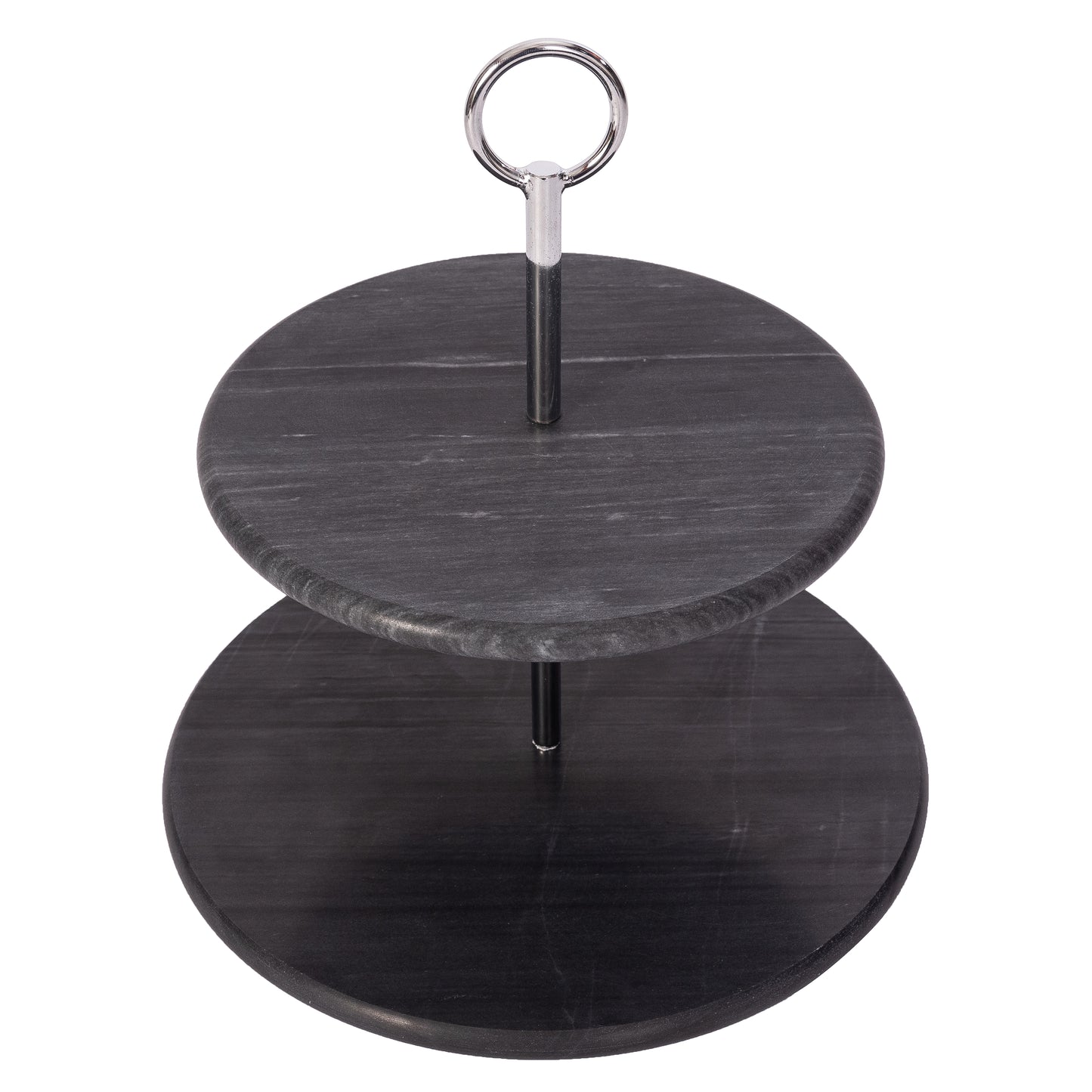 Two-Tier Round Dessert Stand – Marble Serving Plates
