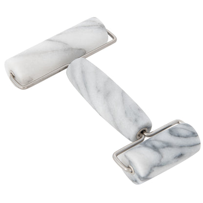 Marble Double Pastry Roller – Dual Handle