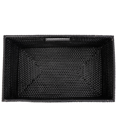Rattan Rectangular Shelf Basket with Side Handles