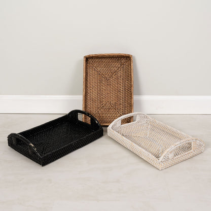 Rattan Vanity Tray with High Handles