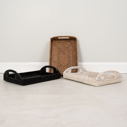Rattan Vanity Tray with High Handles