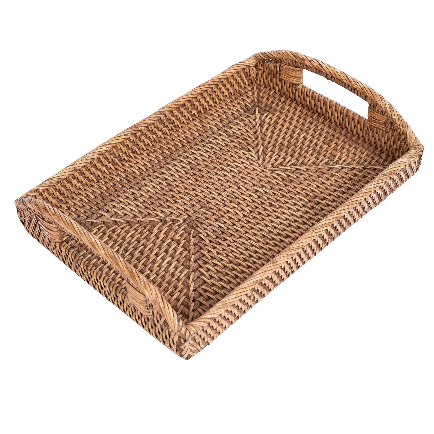 Rattan Vanity Tray with High Handles