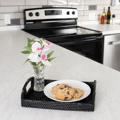 Rattan Vanity Tray with High Handles