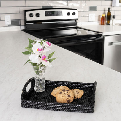 Rattan Vanity Tray with High Handles