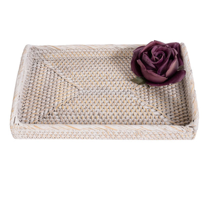 Rattan Vanity Tray with High Handles
