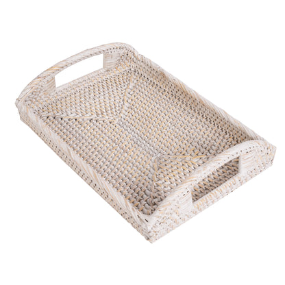 Rattan Vanity Tray with High Handles