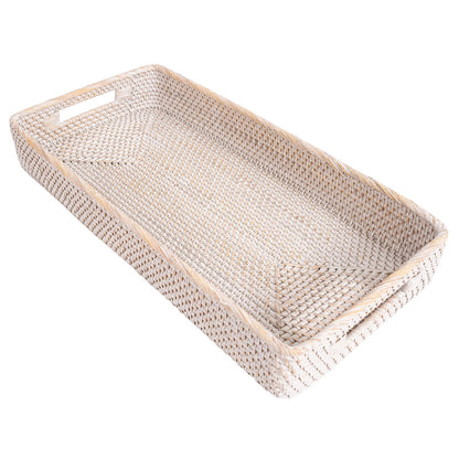 Rattan Rectangular Tray with Rounded Corners