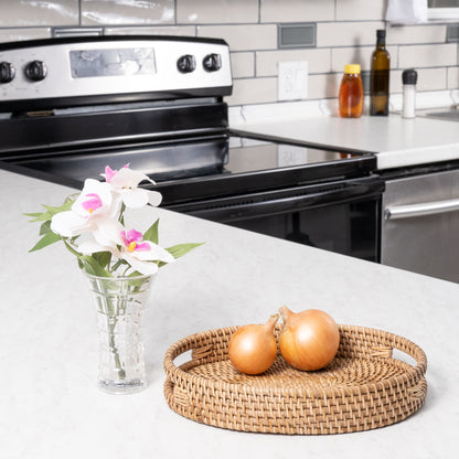 Rattan Oval Vanity Tray