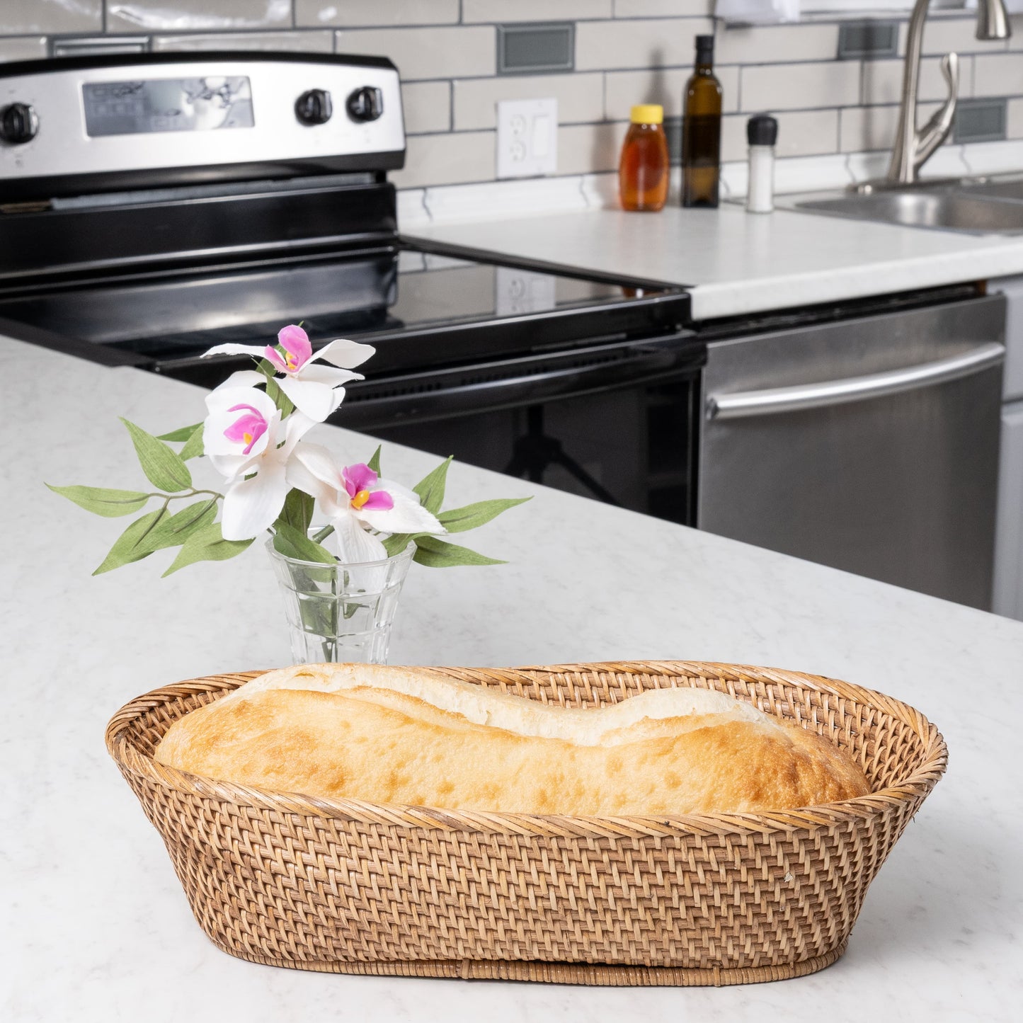 Rattan Oval Bread Basket