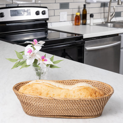 Rattan Oval Bread Basket