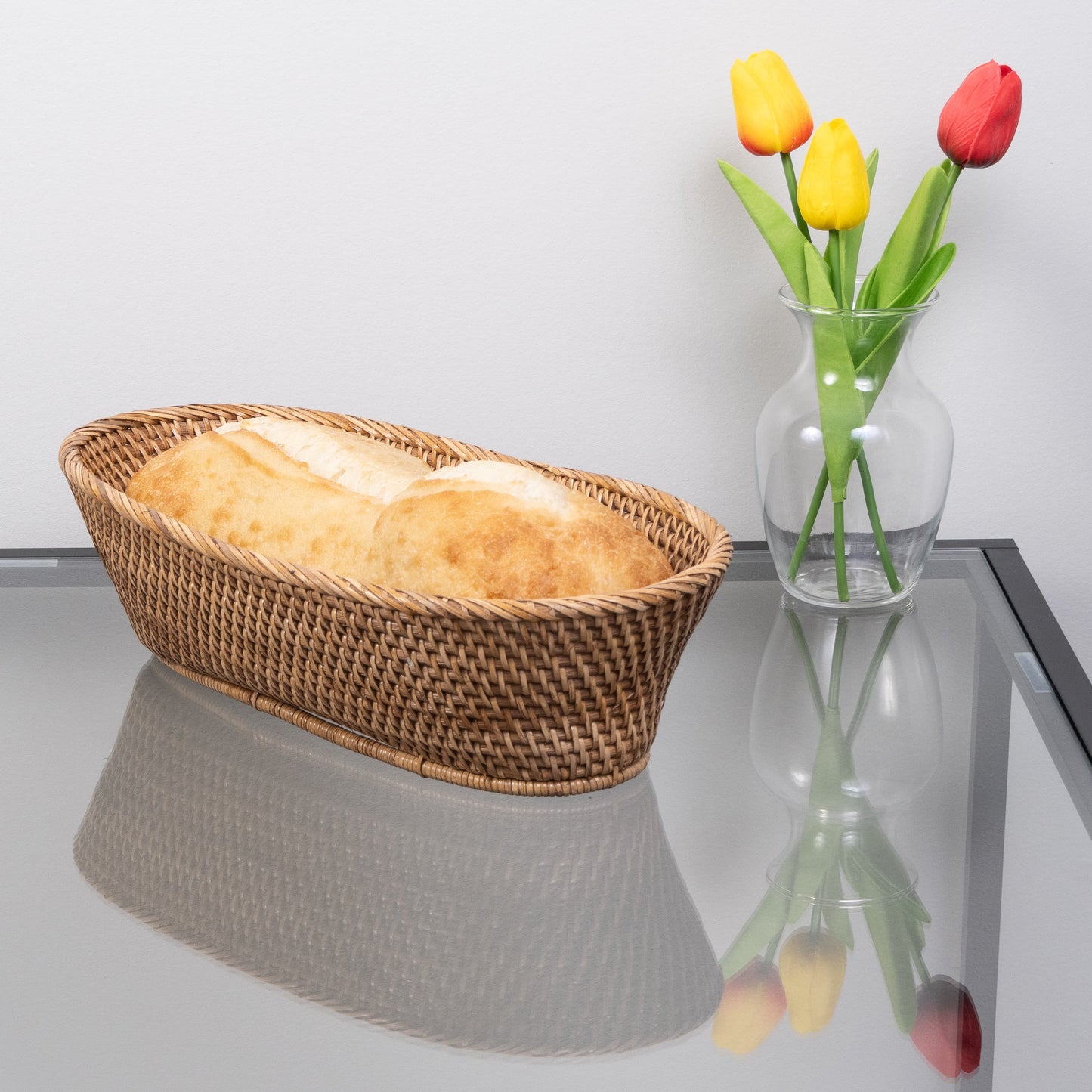 Rattan Oval Bread Basket