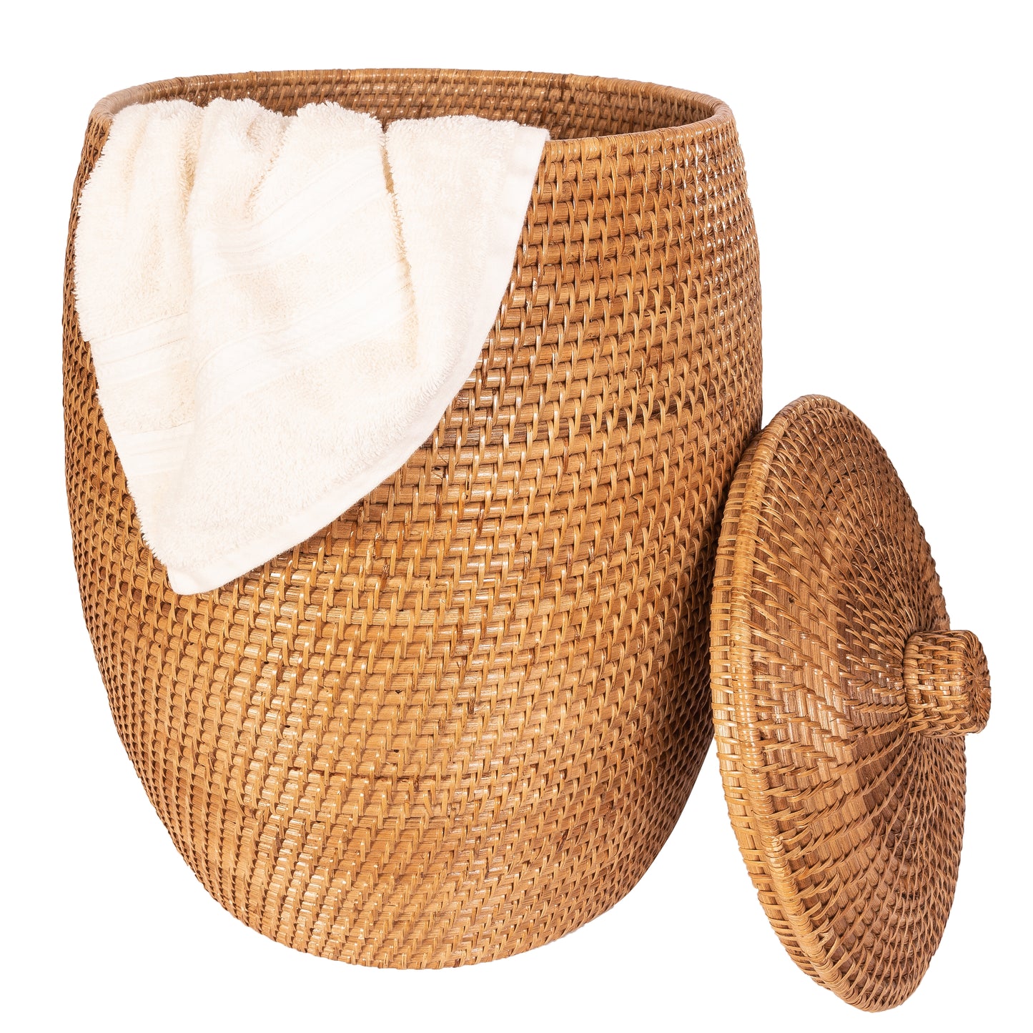 Rattan Beehive Laundry Hamper