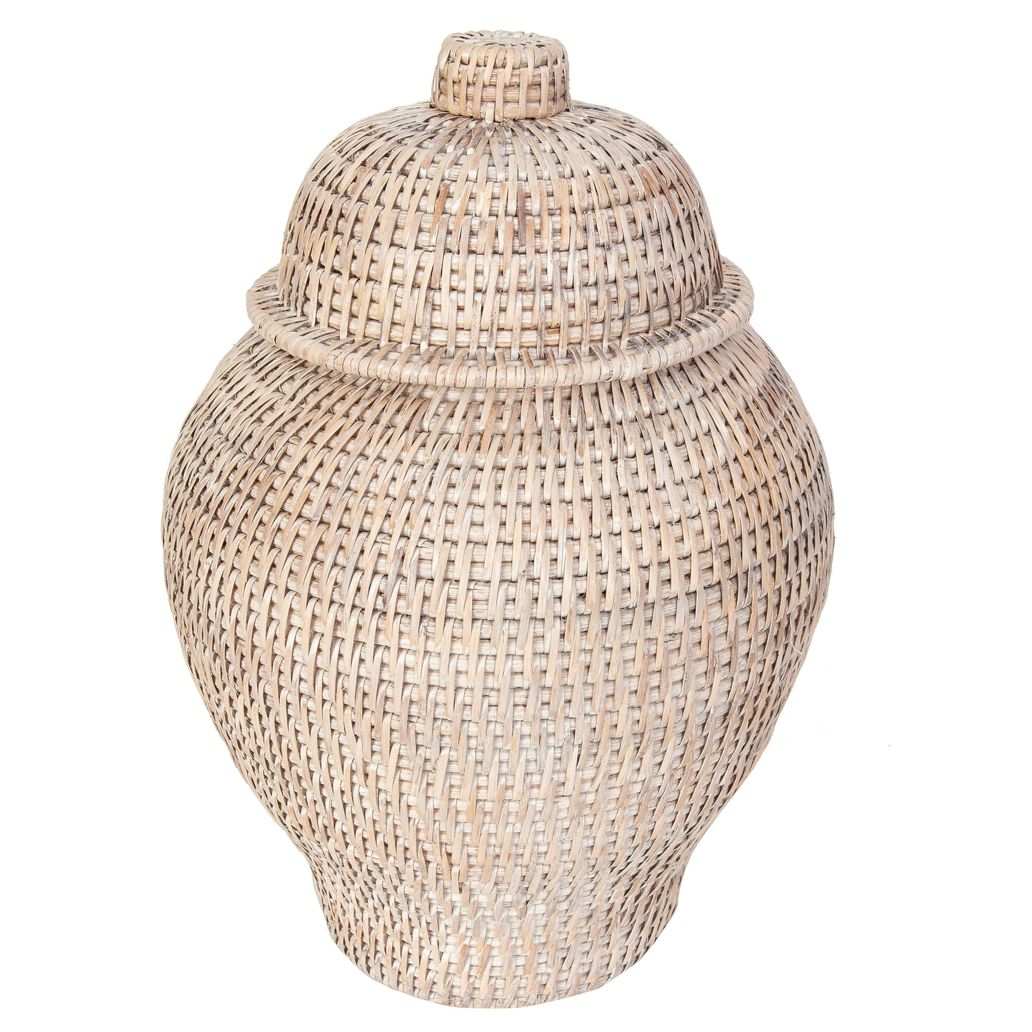 Rattan Ginger Jar with Lid