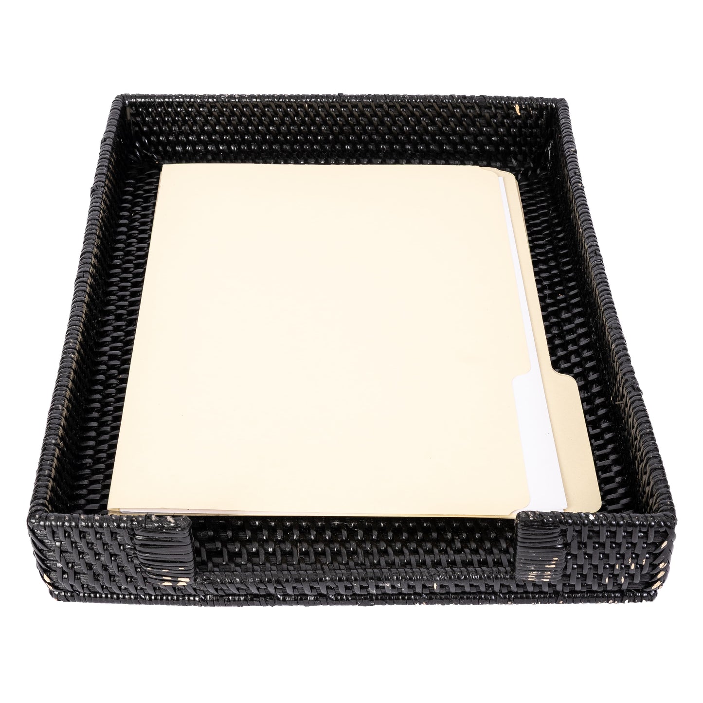 Rattan Paper Tray – Letter Size Office Organizer