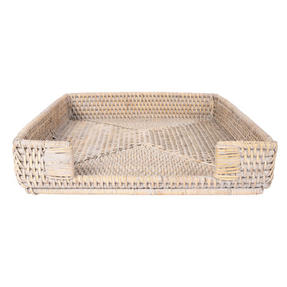 Rattan Paper Tray – Letter Size Office Organizer