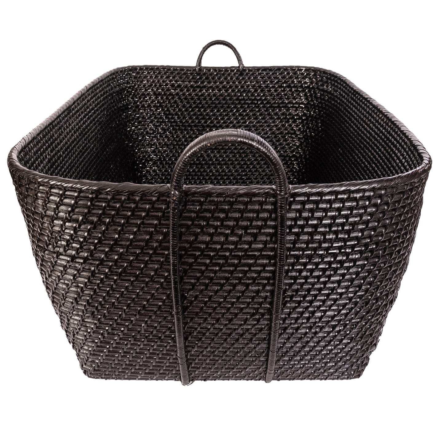 Rattan Everything Basket with Hoop Handles