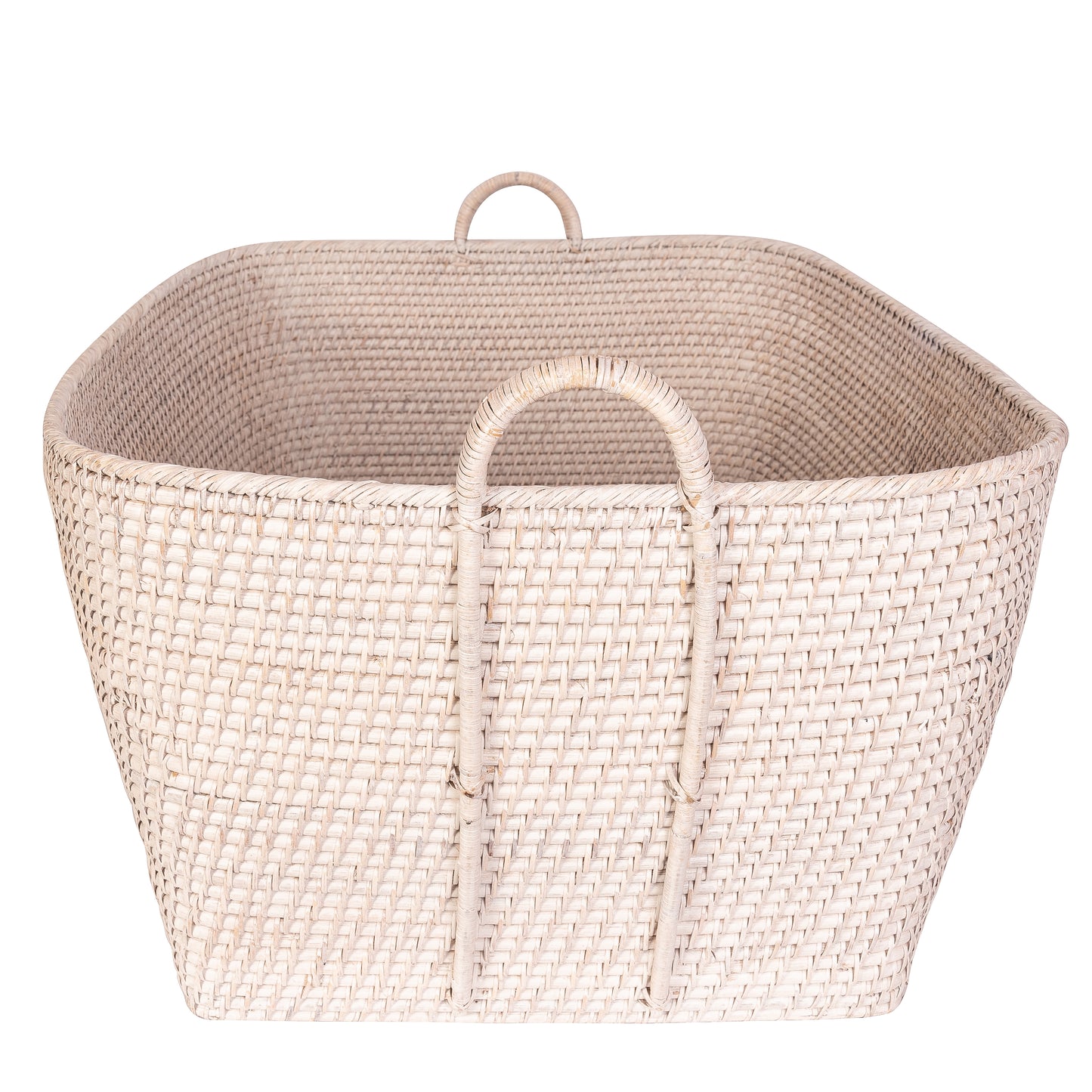 Rattan Everything Basket with Hoop Handles