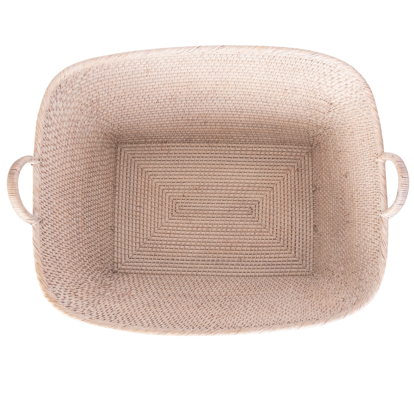 Rattan Everything Basket with Hoop Handles