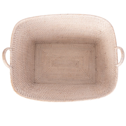 Rattan Everything Basket with Hoop Handles