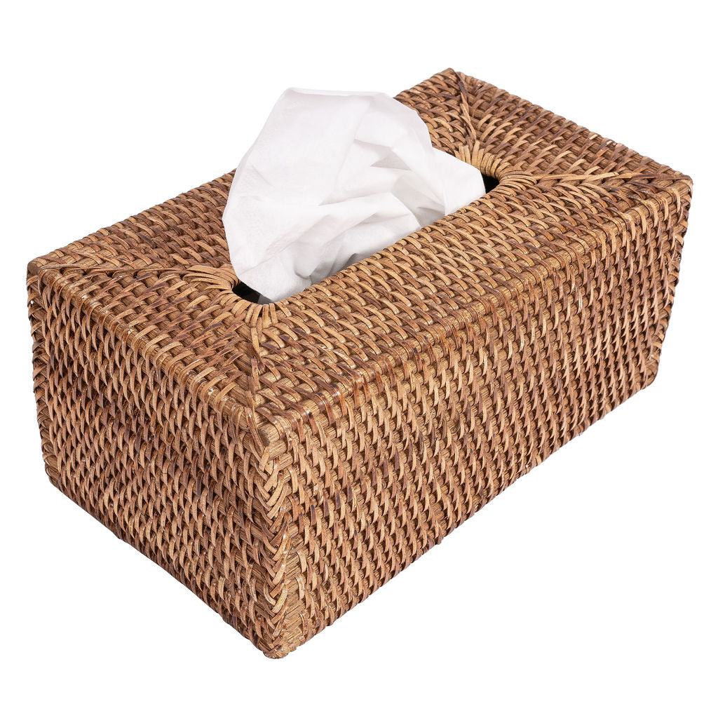 Rattan Rectangular Tissue Box Cover