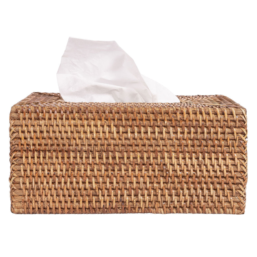 Rattan Rectangular Tissue Box Cover