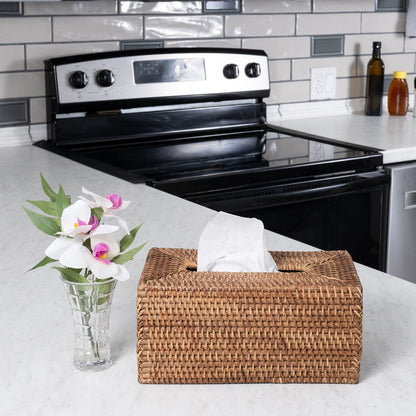 Rattan Rectangular Tissue Box Cover