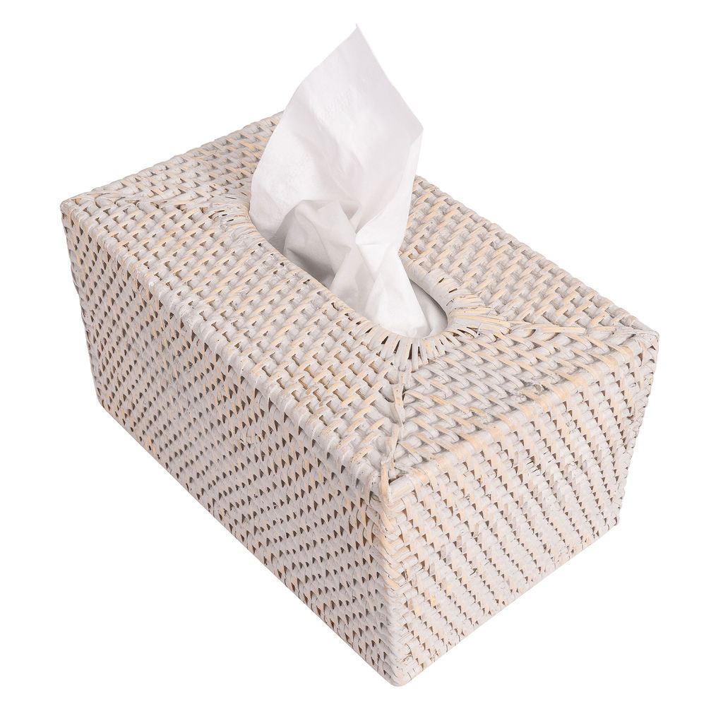 Rattan Rectangular Tissue Box Cover