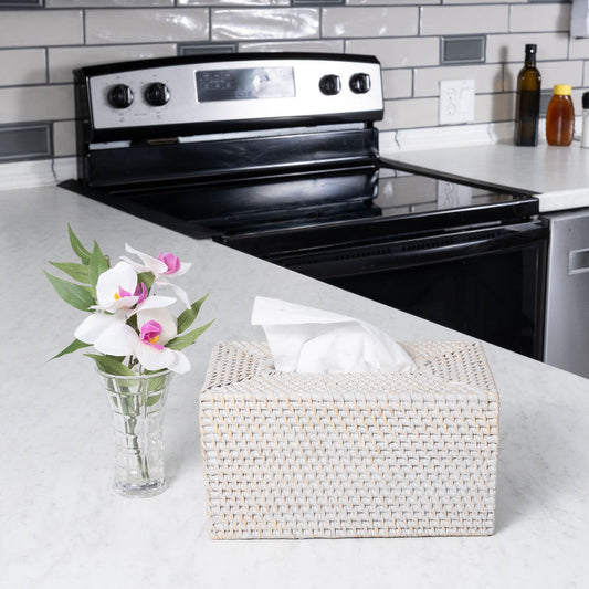 Rattan Rectangular Tissue Box Cover