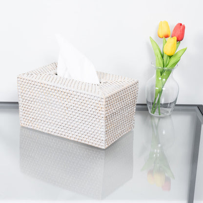 Rattan Rectangular Tissue Box Cover