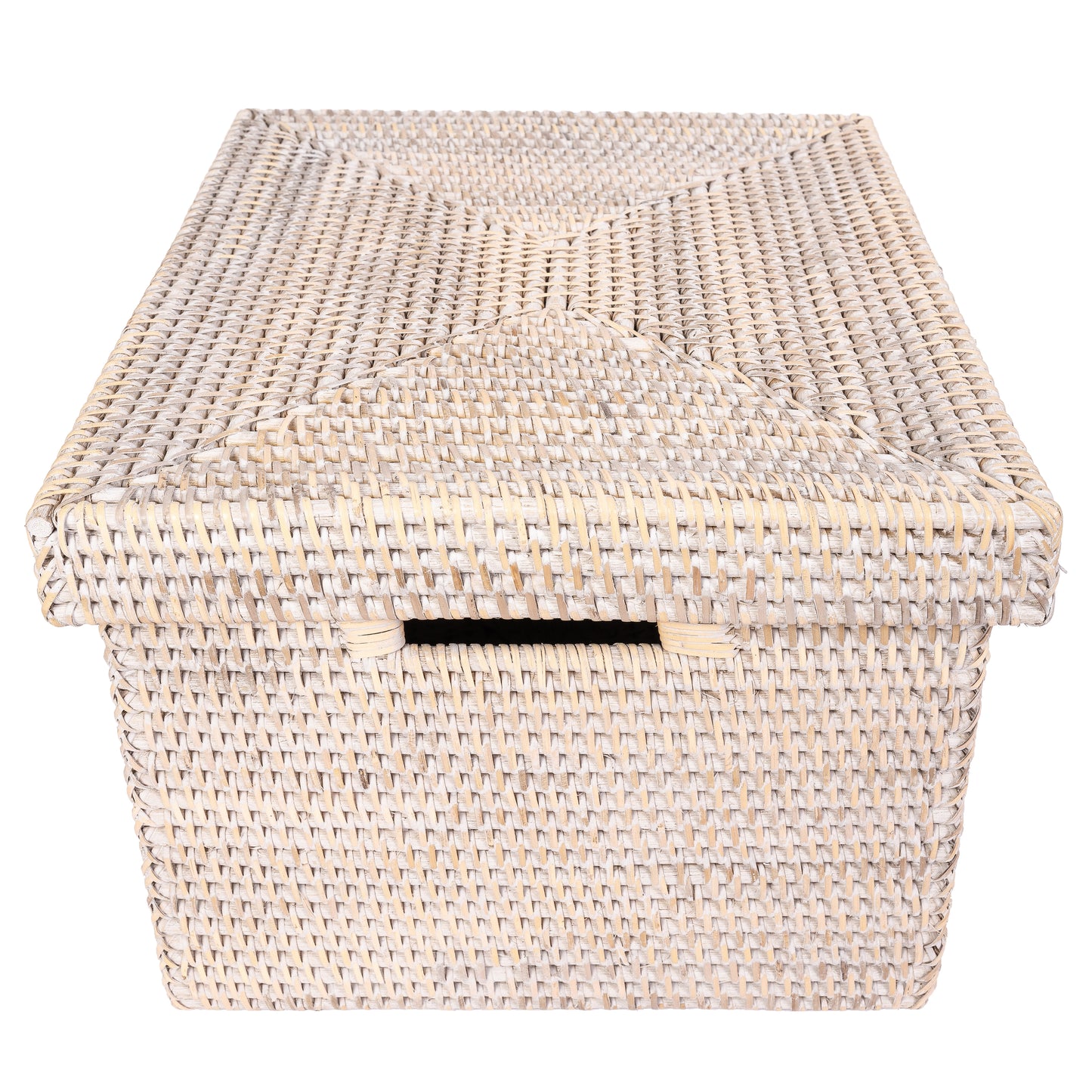 Rattan Letter File Storage Box with Lid