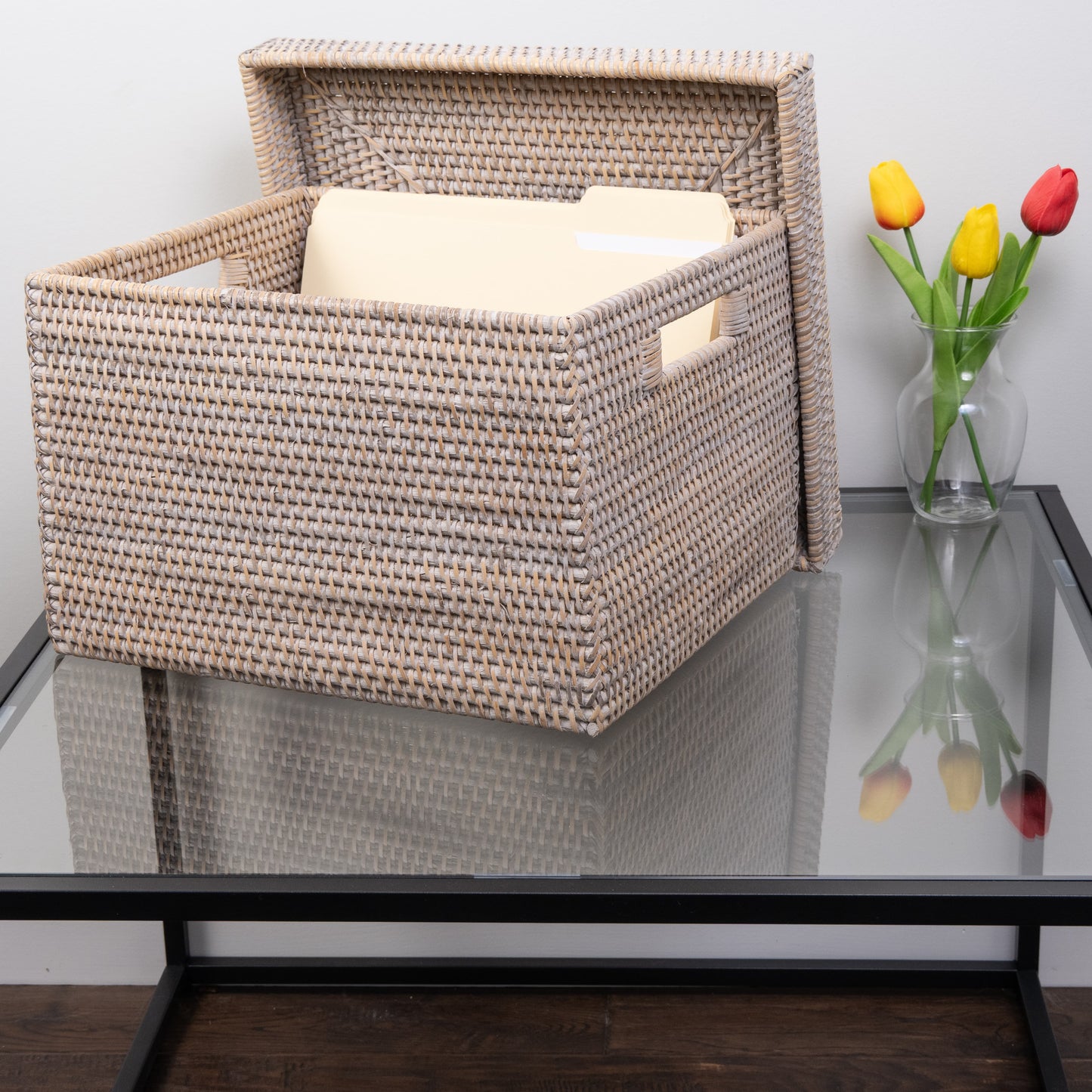 Rattan Storage Box – Legal File Size