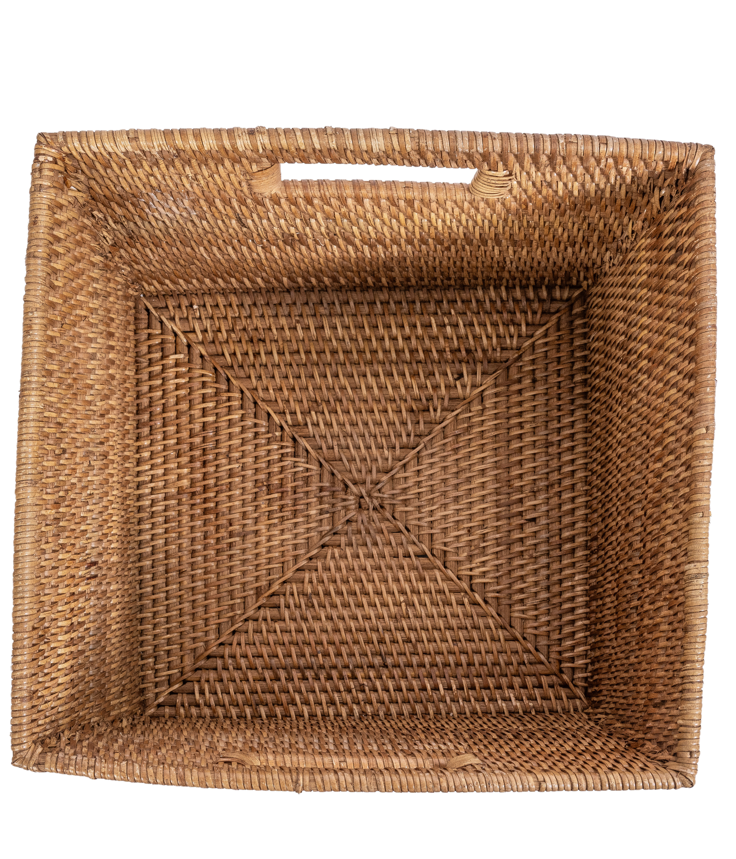 Square Storage Basket with Cutout Handles