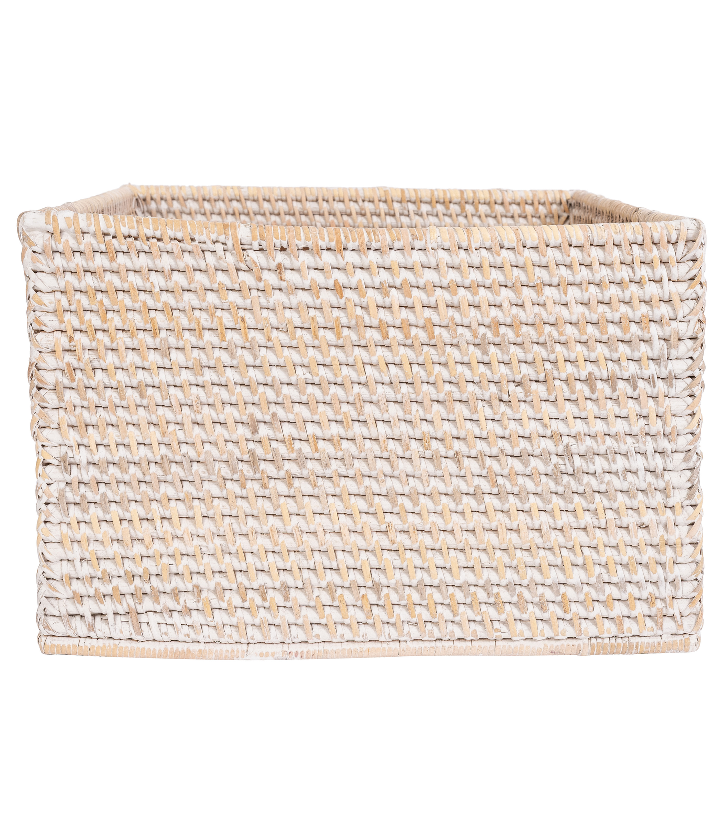 Square Storage Basket with Cutout Handles