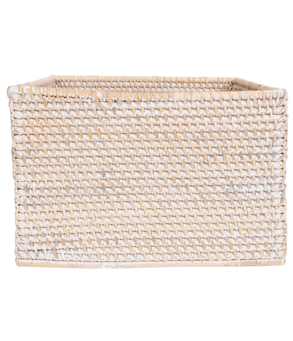 Square Storage Basket with Cutout Handles